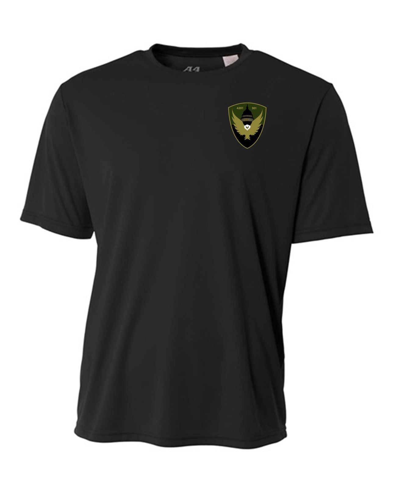 A4 FBI Swat Mens Cooling Performance Short-Sleeve Tee FBI Swat Mens Medium Black - Third Coast Soccer
