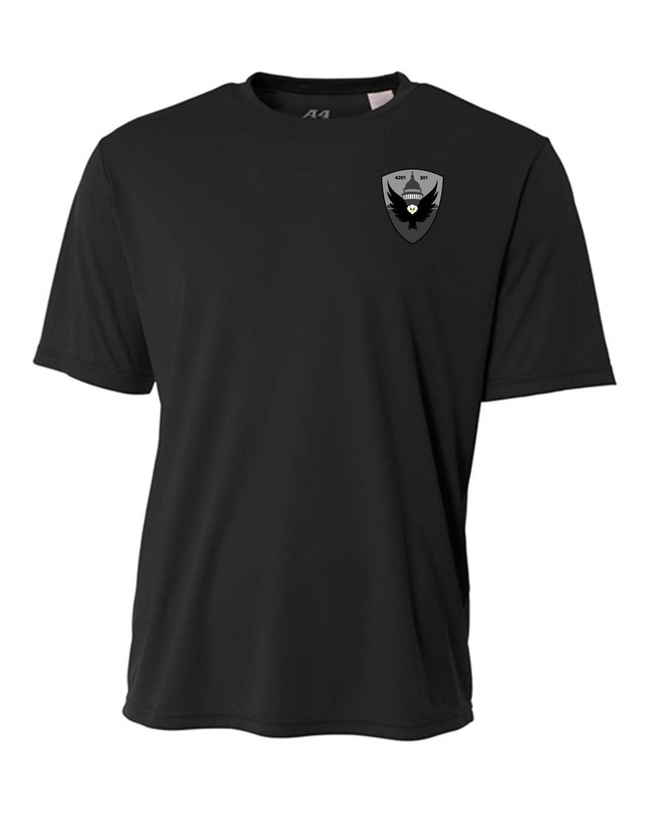 A4 FBI Swat Mens Cooling Performance Short-Sleeve Tee FBI Swat Mens Large Black - Third Coast Soccer