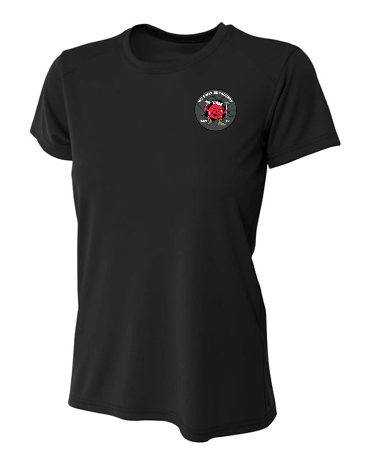 A4 FBI Swat Womens Cooling Performance Short-Sleeve Tee FBI Swat Womens X-Small Black - Third Coast Soccer