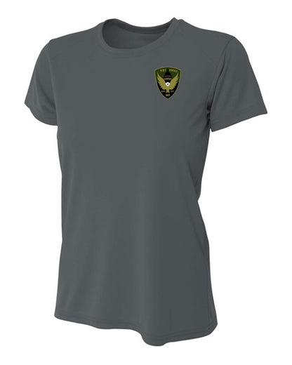 A4 FBI Swat Womens Cooling Performance Short-Sleeve Tee FBI Swat Womens Medium Graphite - Third Coast Soccer