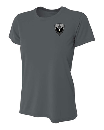 A4 FBI Swat Womens Cooling Performance Short-Sleeve Tee FBI Swat Womens Large Graphite - Third Coast Soccer