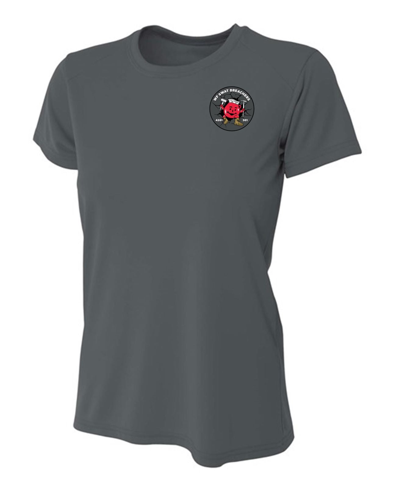 A4 FBI Swat Womens Cooling Performance Short-Sleeve Tee FBI Swat Womens X-Large Graphite - Third Coast Soccer