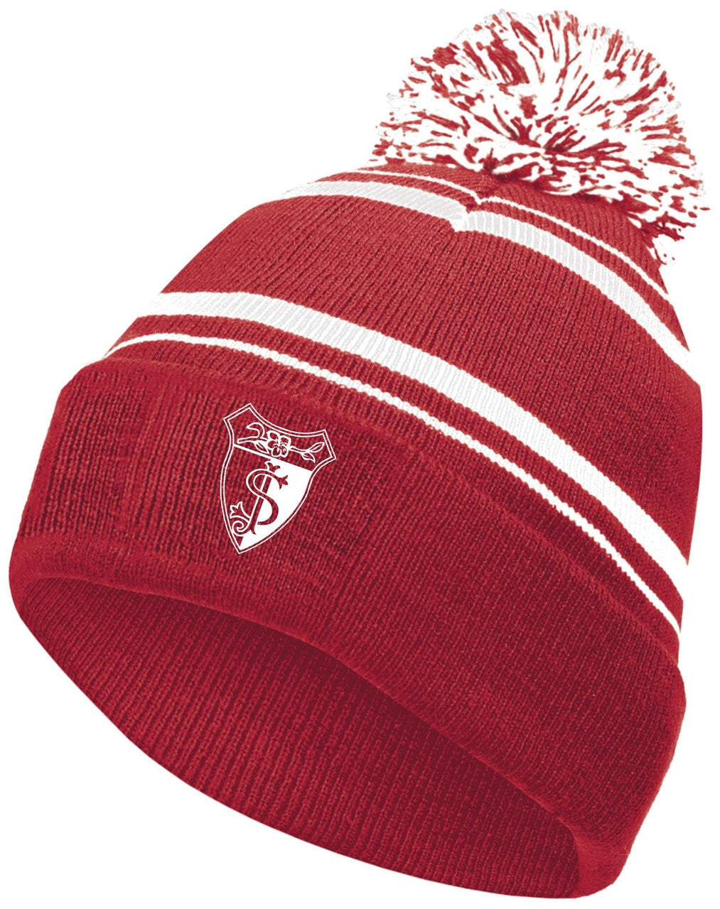Holloway SJA Homecoming Beanie St. Joesphs Academy Red/White One Size Fits All - Third Coast Soccer