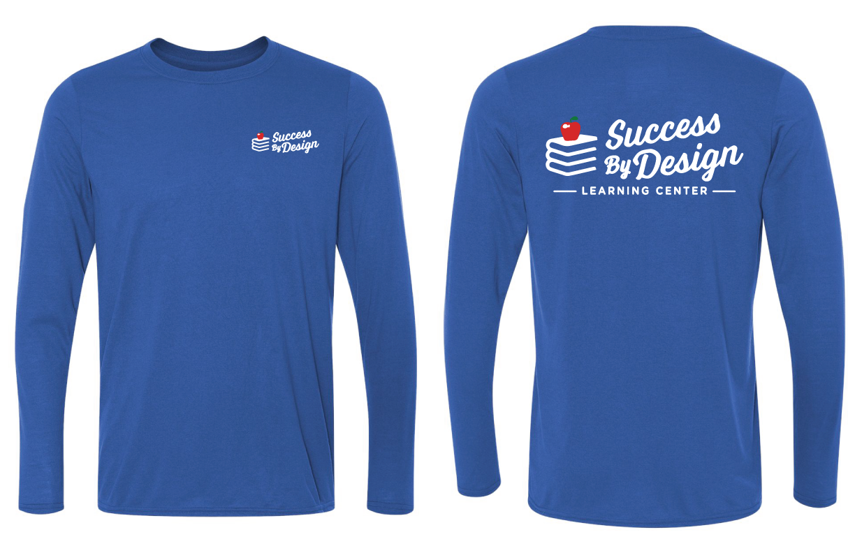 Success By Design Long-Sleeve T-Shirt Success By Design Royal Womens Small - Third Coast Soccer