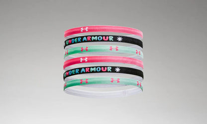 Under Armour Graphic Headband 6-Pack Player Accessories Pink Shock/Black/White - Third Coast Soccer
