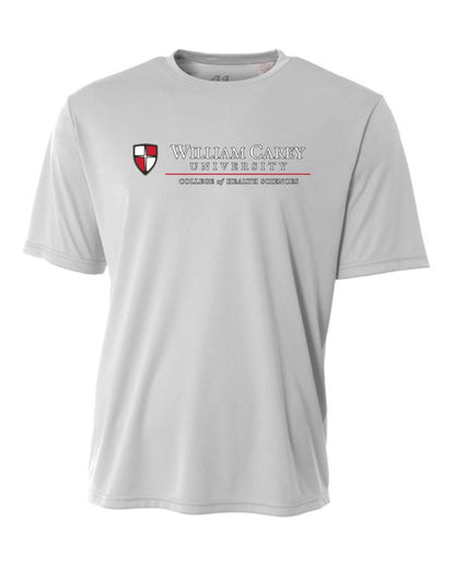 WCU College Of Health Sciences Men's Short-Sleeve Performance Shirt WCU Health Sciences Silver Grey Mens Small - Third Coast Soccer