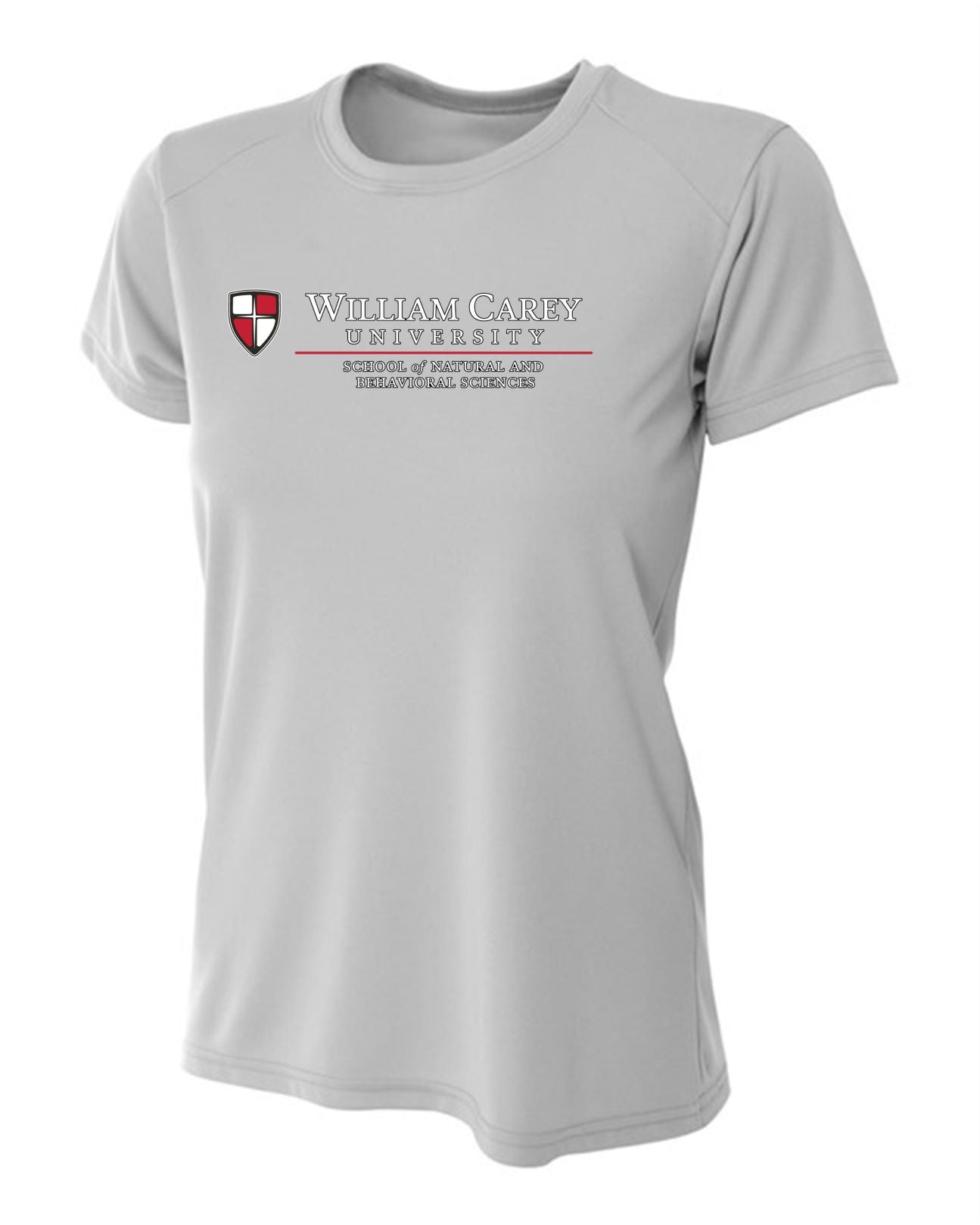 WCU School Of Natural & Behavioral Sciences Women's Short-Sleeve Performance Shirt WCU NBS Silver Grey Womens Small - Third Coast Soccer