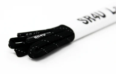 SR4U 47" Reflective Laces Player Accessories Black  - Third Coast Soccer
