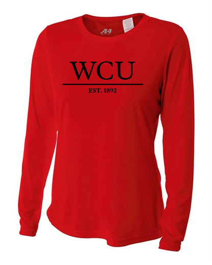WCU Tradition Campus Women's Long-Sleeve Performance Shirt WCU TC Red Womens Small - Third Coast Soccer