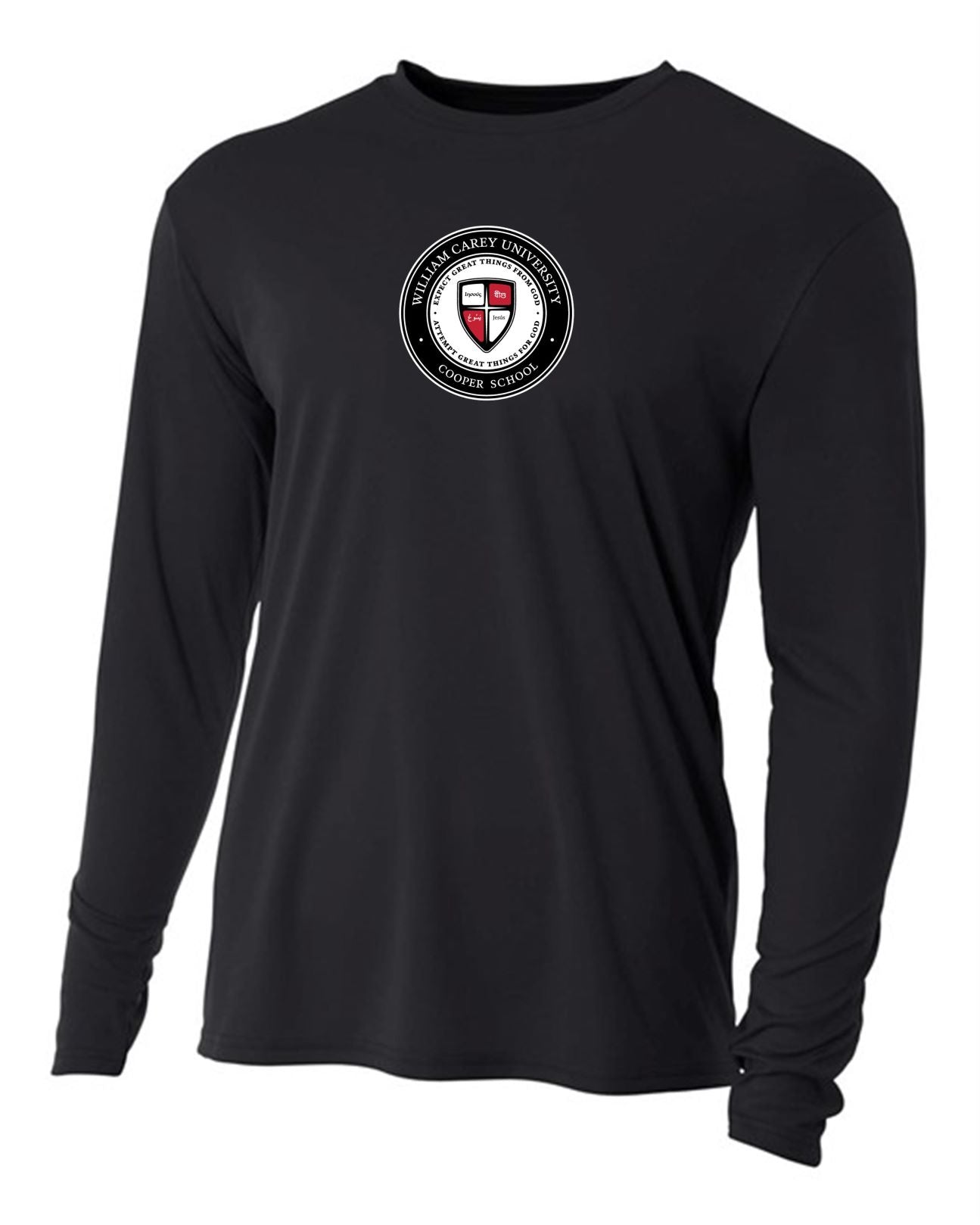 WCU Cooper School Of Missions & Ministry Youth Long-Sleeve Performance Shirt WCU CSMM Black Youth Small - Third Coast Soccer