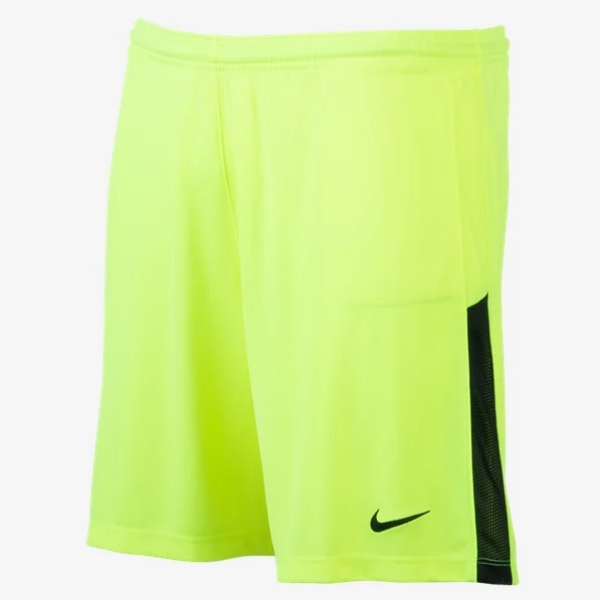 Nike Youth League Knit II Short apparel closeout Volt/Black Youth Small - Third Coast Soccer