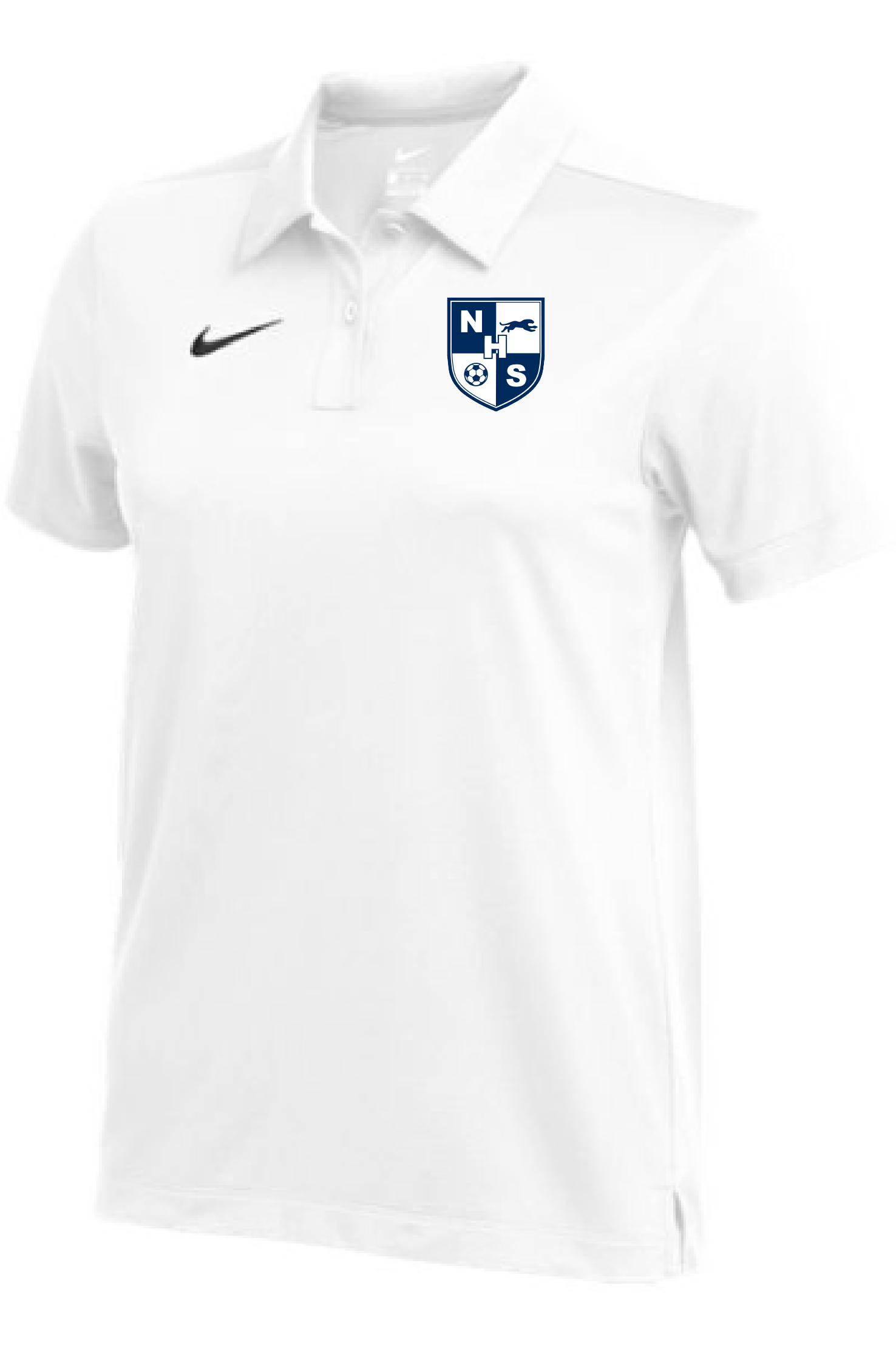 Nike Women's NHS Strike Polo NHS Girls 23 Team White/Black Womens X-Small - Third Coast Soccer