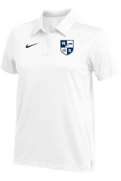 Nike Women's NHS Strike Polo NHS Girls 23 Team White/Black Womens X-Small - Third Coast Soccer