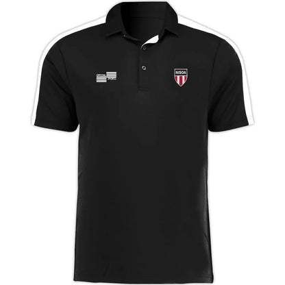 Official Sports NISOA White Block Polo Referee Black Mens Small - Third Coast Soccer