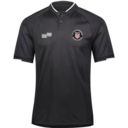 Official Sports USSF Blade Collar Golf Shirt Referee Black Mens Small - Third Coast Soccer