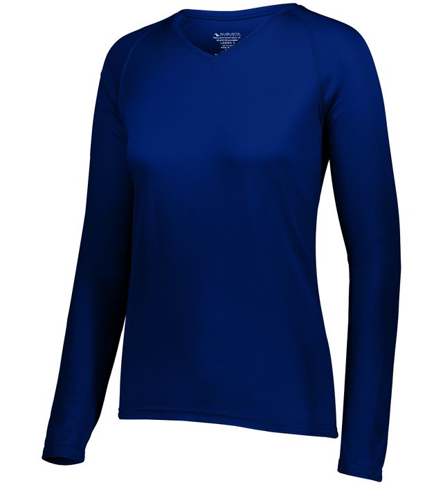 Augusta Ladies Attain Wicking Long Sleeve Tee Jerseys   - Third Coast Soccer