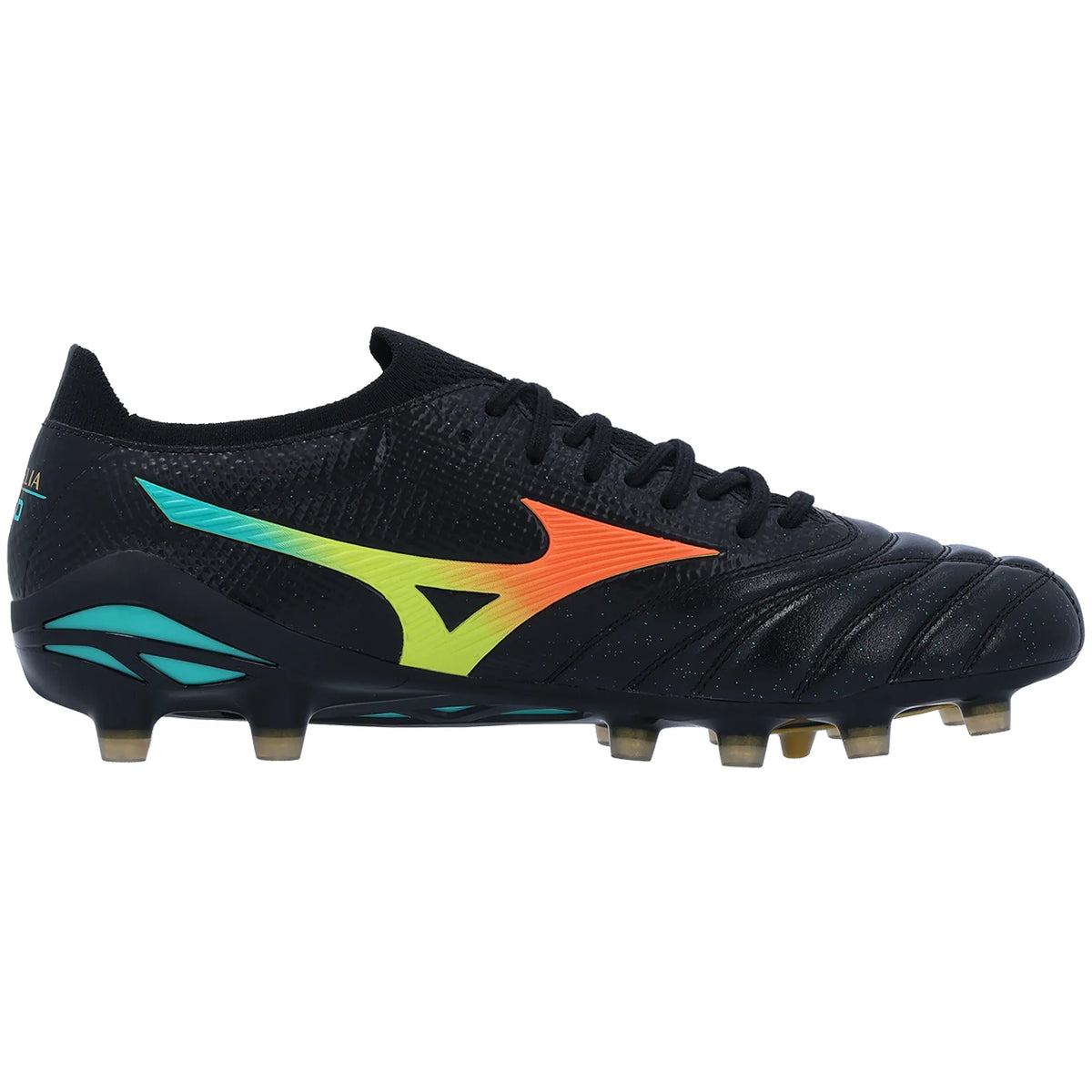 Mizuno Morelia Neo V Beta Japan FG - Black/Lava Orange Mens Footwear - Third Coast Soccer