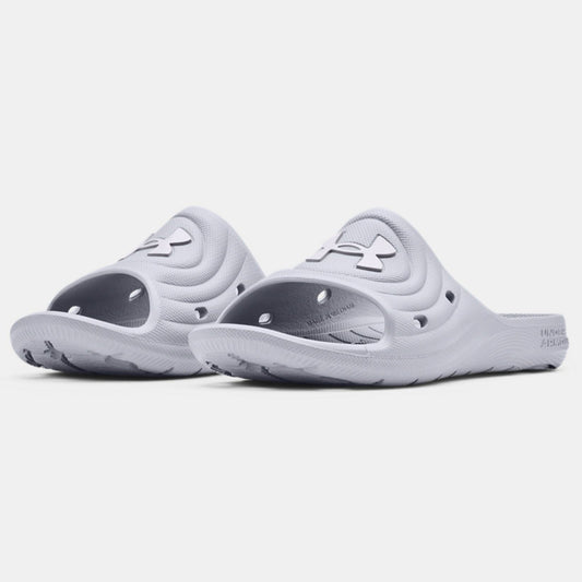Under Armour Locker IV Slides - White Mens Footwear   - Third Coast Soccer