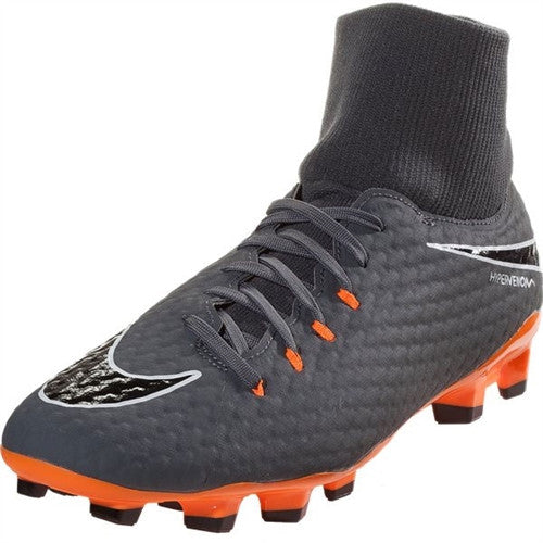Nike Hypervenom Phantom 3 Academy DF FG - Dark Grey/Total Orange/White Mens Firm Ground Dark Grey/Total Orange/White Mens 6.5 - Third Coast Soccer
