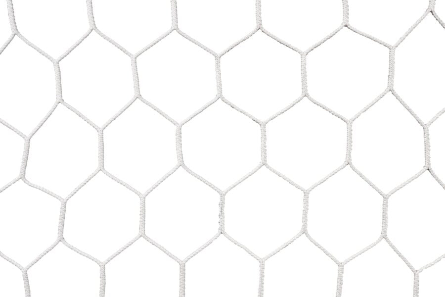 Kwikgoal Premier Hex Net 8H x 24W x 6D x 6B - White Nets - Third Coast Soccer