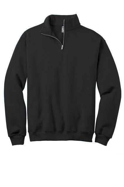 Jerzees® NuBlend® 1/4-Zip Cadet Collar Sweatshirt Jacket Black Mens Small - Third Coast Soccer