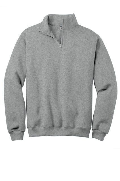 Jerzees® NuBlend® 1/4-Zip Cadet Collar Sweatshirt Jacket Gray Mens Small - Third Coast Soccer