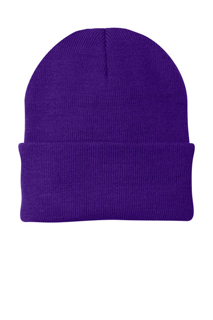 Port & Company Knit Cap Hat Purple - Third Coast Soccer