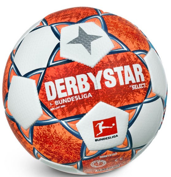 Select Derbystar Bundesliga Mini Ball Balls Size 1 White/Orange/Blue - Third Coast Soccer