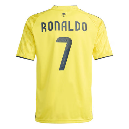 adidas Youth Al Nassr FC Ronaldo #7 Home Jersey 25/26 Club Replica Closeout - Third Coast Soccer
