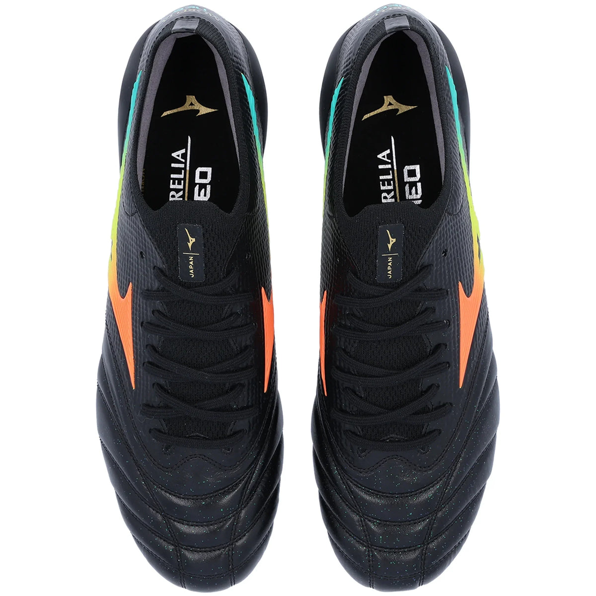 Mizuno Morelia Neo V Beta Japan FG - Black/Lava Orange Mens Footwear - Third Coast Soccer