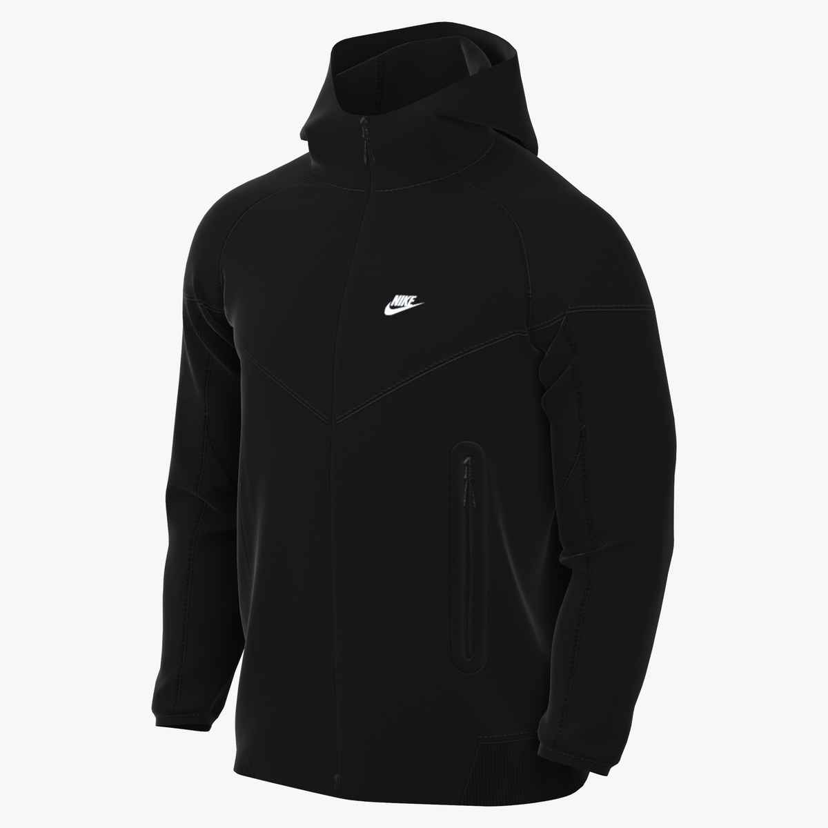 Nike Team Tech FZ Fleece Windrunner Hoodie Jackets Black/White Mens Small - Third Coast Soccer