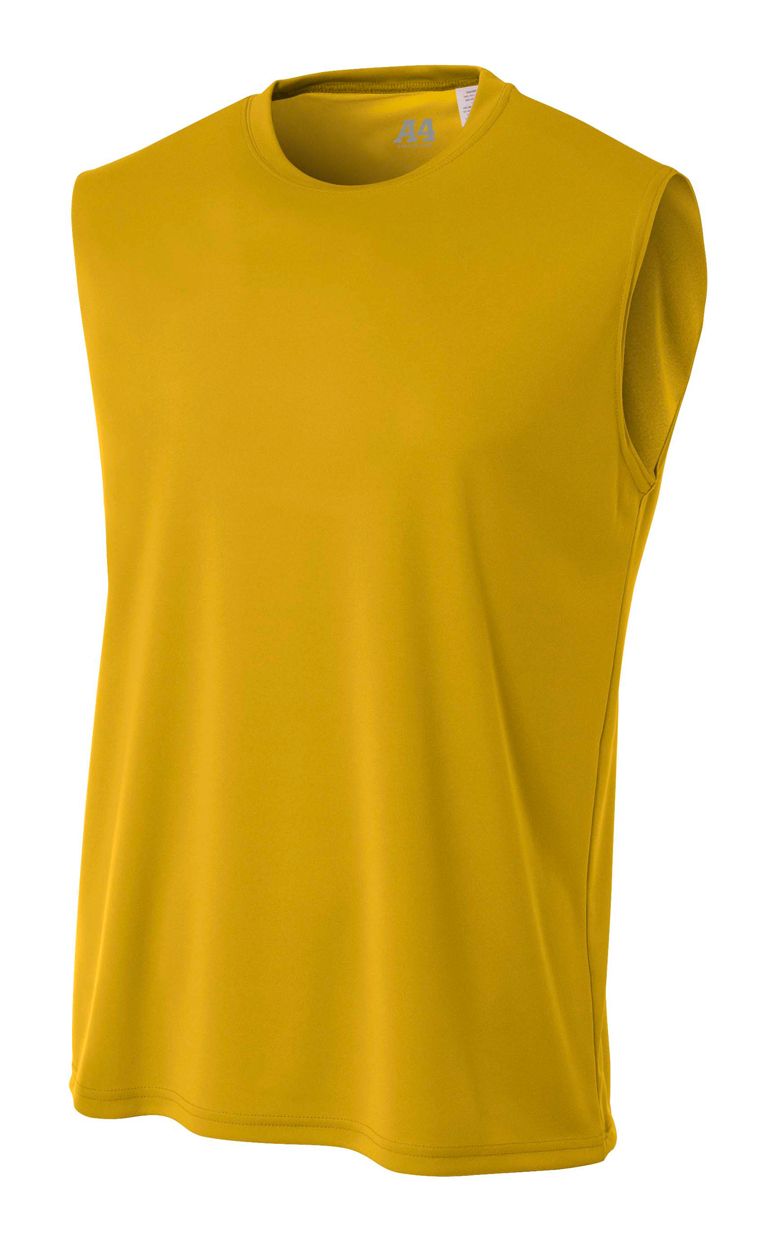 A4 Cooling Performance Muscle Training Wear Gold Mens Small - Third Coast Soccer