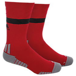 adidas Traxion Premier Crew Sock - Power Red/Black/Light Onix Socks Medium (8-10, 9-11, Etc.) Power Red/Black/Light Onix - Third Coast Soccer