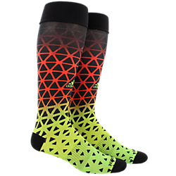 adidas Metro Ace 3D Print Sock - Black/Solar Red/Semi Solar Slime/Solar Green Socks Small (5-7, 8-9, Etc.) Black/Solar Red/Slime/Solar Gr - Third Coast Soccer