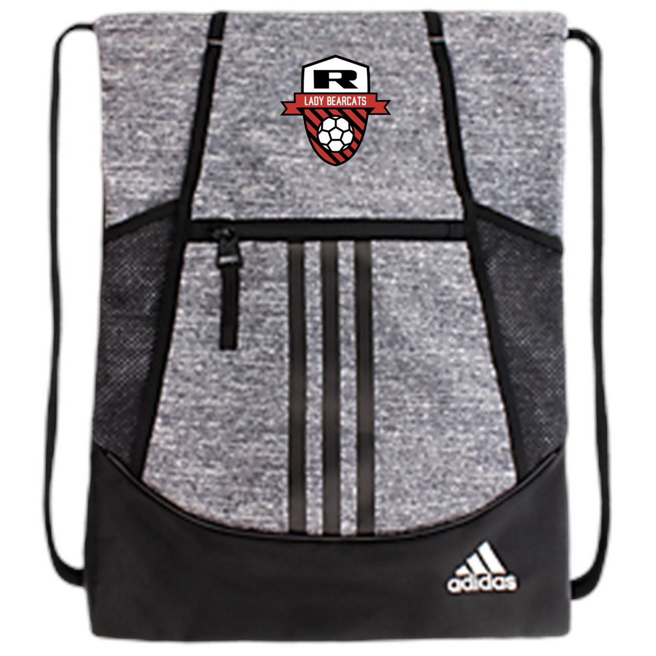 adidas Ruston Alliance II Sackpack - Grey Ruston HS Onix Jersey/Black  - Third Coast Soccer