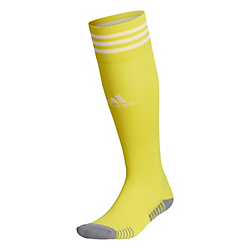 adidas HFC Copa Zone Cushion IV Sock - Yellow/White Hattiesburg FC 2023-2025 Small (1Y-4Y) Yellow/White - Third Coast Soccer