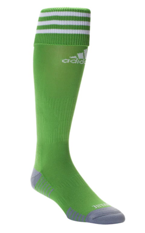 adidas Copa Zone Cushion IV Sock - Rave Green/White Socks Small (1Y-4Y) Rave Green/White - Third Coast Soccer