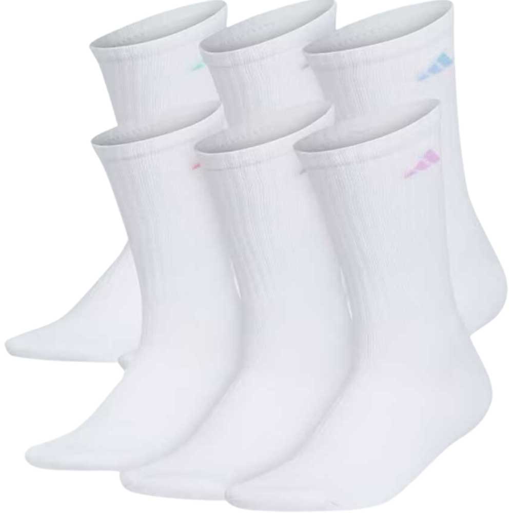 adidas Women's Athletic Cushioned Crew Sock - White Socks   - Third Coast Soccer