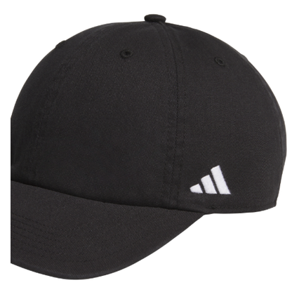 adidas Fundamental Washed Relaxed Cap - Black/White Hats - Third Coast Soccer