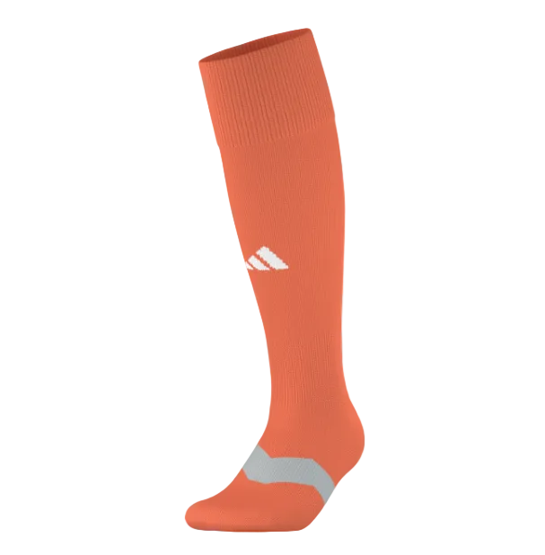 adidas Metro 6 OTC - Team Semi Solar Orange Socks Team Semi Solar Orange/White Small - Third Coast Soccer