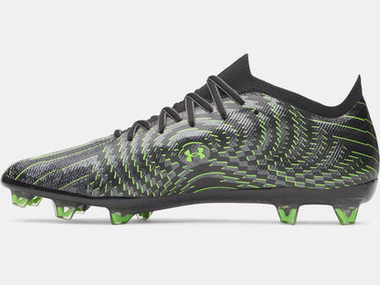 UA Shadow Elite 4 FG Mach FG - Black/Titan Gray/Hyper Green Mens Footwear - Third Coast Soccer