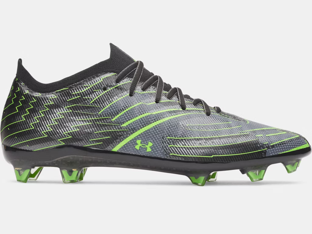 UA Shadow Elite 4 FG Mach FG - Black/Titan Gray/Hyper Green Mens Footwear - Third Coast Soccer