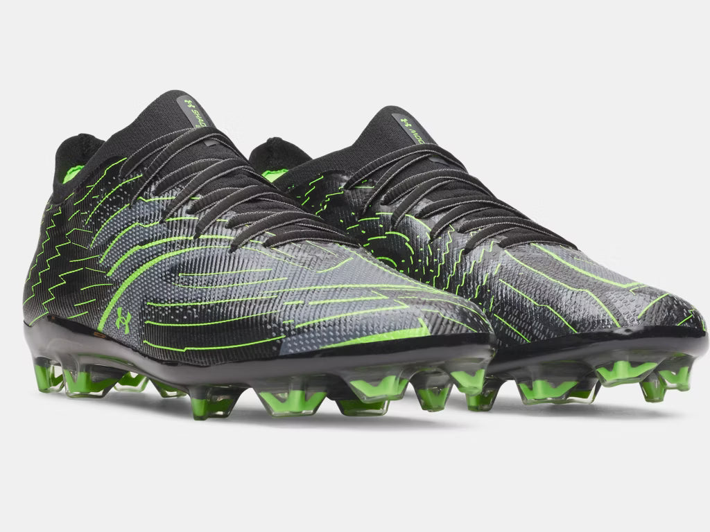 UA Shadow Elite 4 FG Mach FG - Black/Titan Gray/Hyper Green Mens Footwear Black Mens 6.5 - Third Coast Soccer