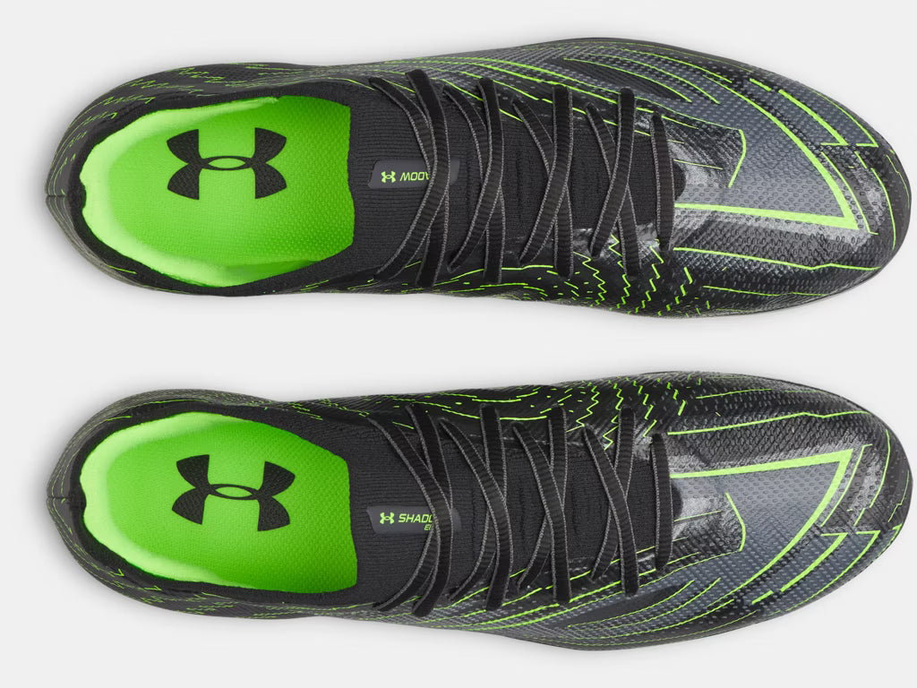 UA Shadow Elite 4 FG Mach FG - Black/Titan Gray/Hyper Green Mens Footwear - Third Coast Soccer