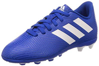 adidas Junior Nemeziz 18.4 FxG - Football Blue/White Youth Firm Ground Youth 10 Football Blue/White/Blue - Third Coast Soccer