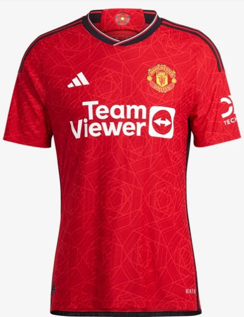 adidas Manchester United Home Authentic Jersey 23/24 Club Replica Team College Red Mens Small - Third Coast Soccer