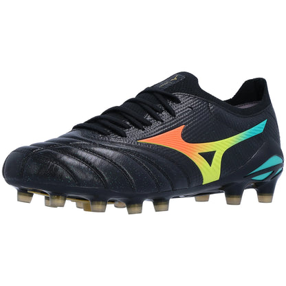 Mizuno Morelia Neo V Beta Japan FG - Black/Lava Orange Mens Footwear Black Mens 6.5 - Third Coast Soccer