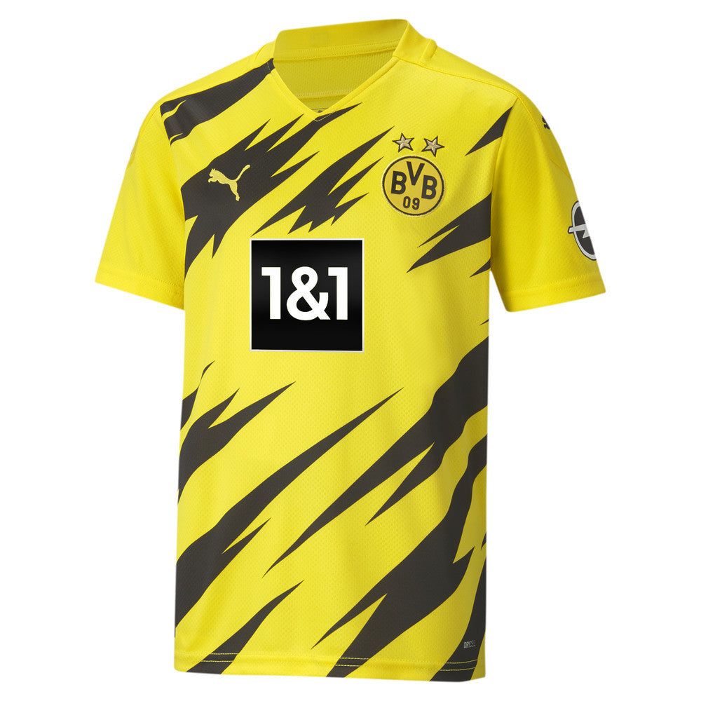 Puma Youth Borussia Dortmund Home Jersey 20/21 Club Replica Closeout Cyber Yellow/Black Youth Extra Small - Third Coast Soccer