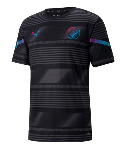 Puma Manchester City FC Prematch Jersey 21/22 Club Replica Mens Small Black - Third Coast Soccer