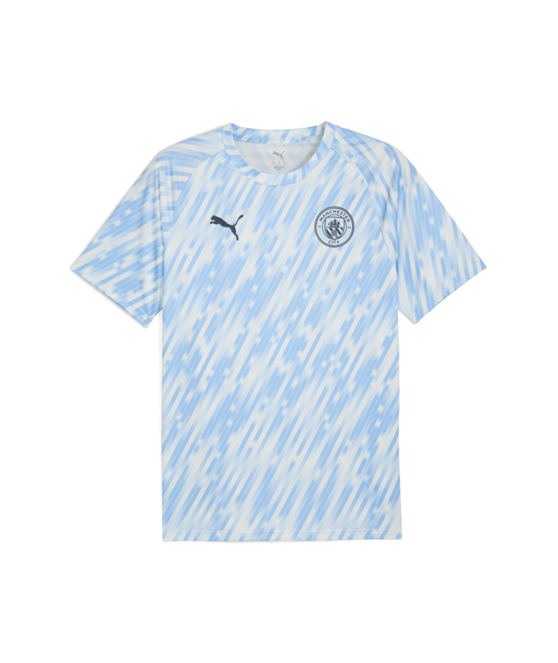 PUMA Manchester City FC Warm Up Jersey 25/26 - Silver Sky Club Replica Blue Mens Small - Third Coast Soccer